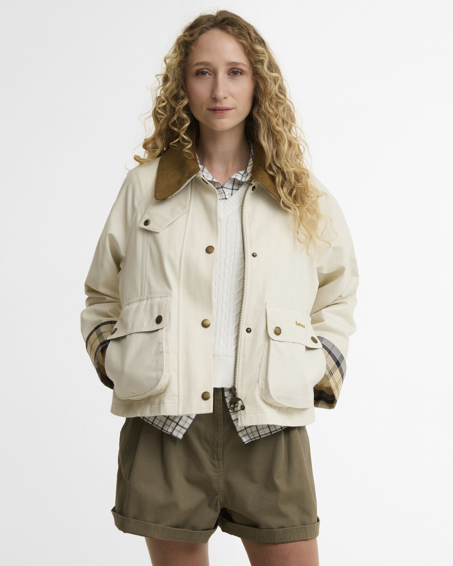 Giacca casual Beadnell dal taglio crop Light Pearl/Dress/Beige