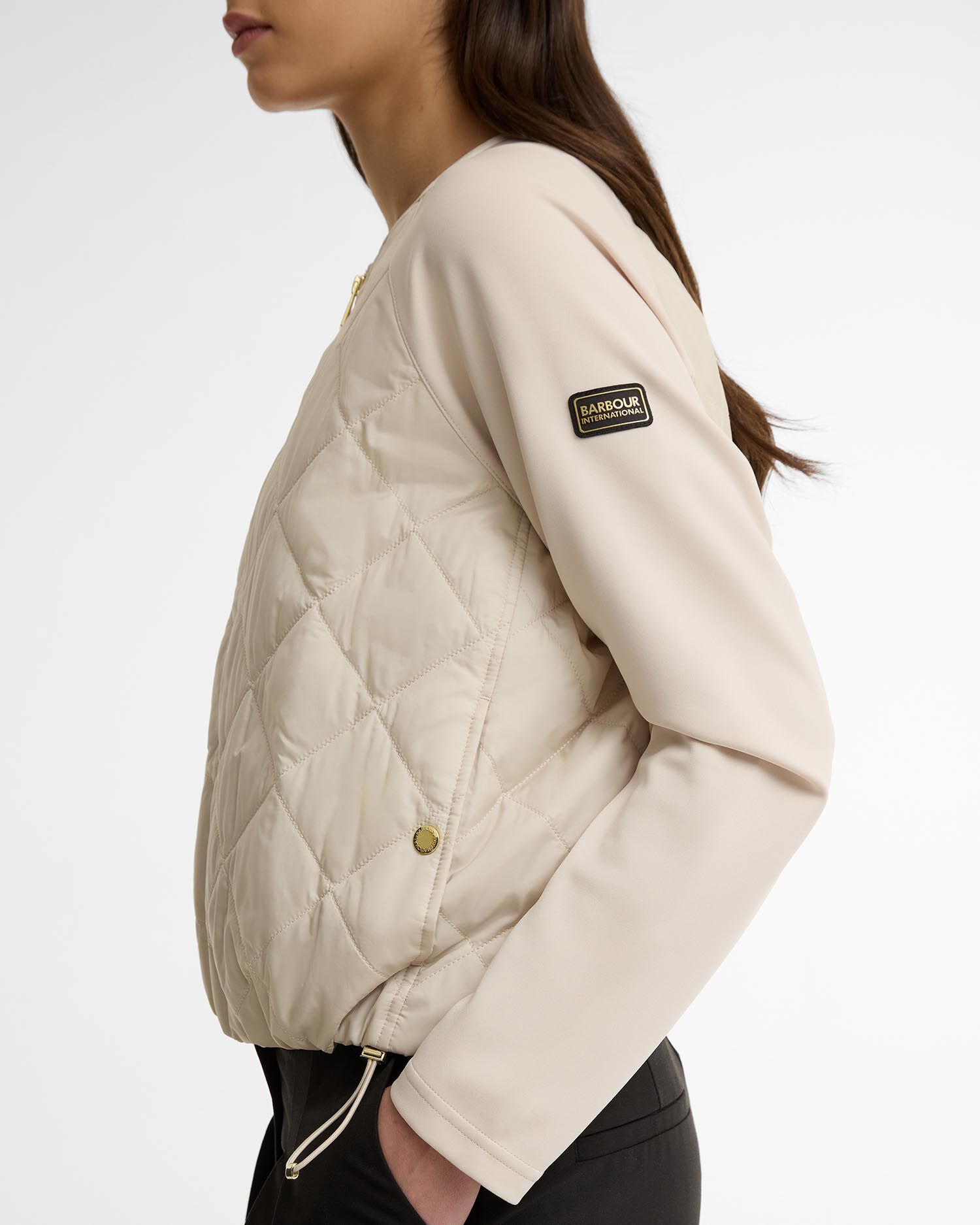 Seren Quilted Sweat Oyster