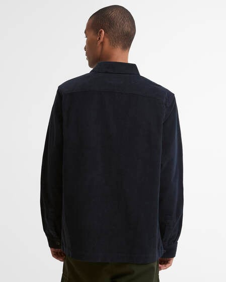 Barbour Cordovershirt Tartan Trimmed Navy