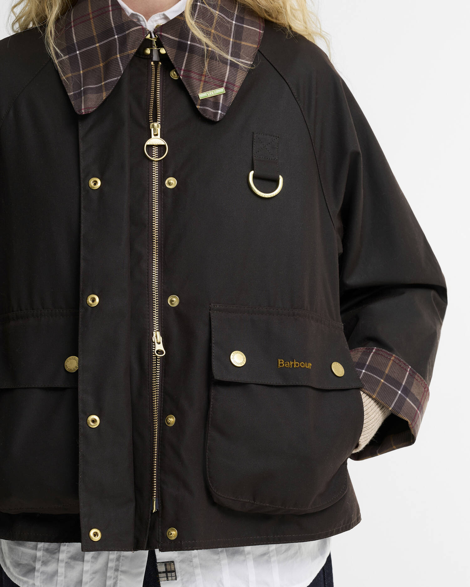 Giacca cerata Spey con colletto in tartan Icons Rustic/Muted image number 3