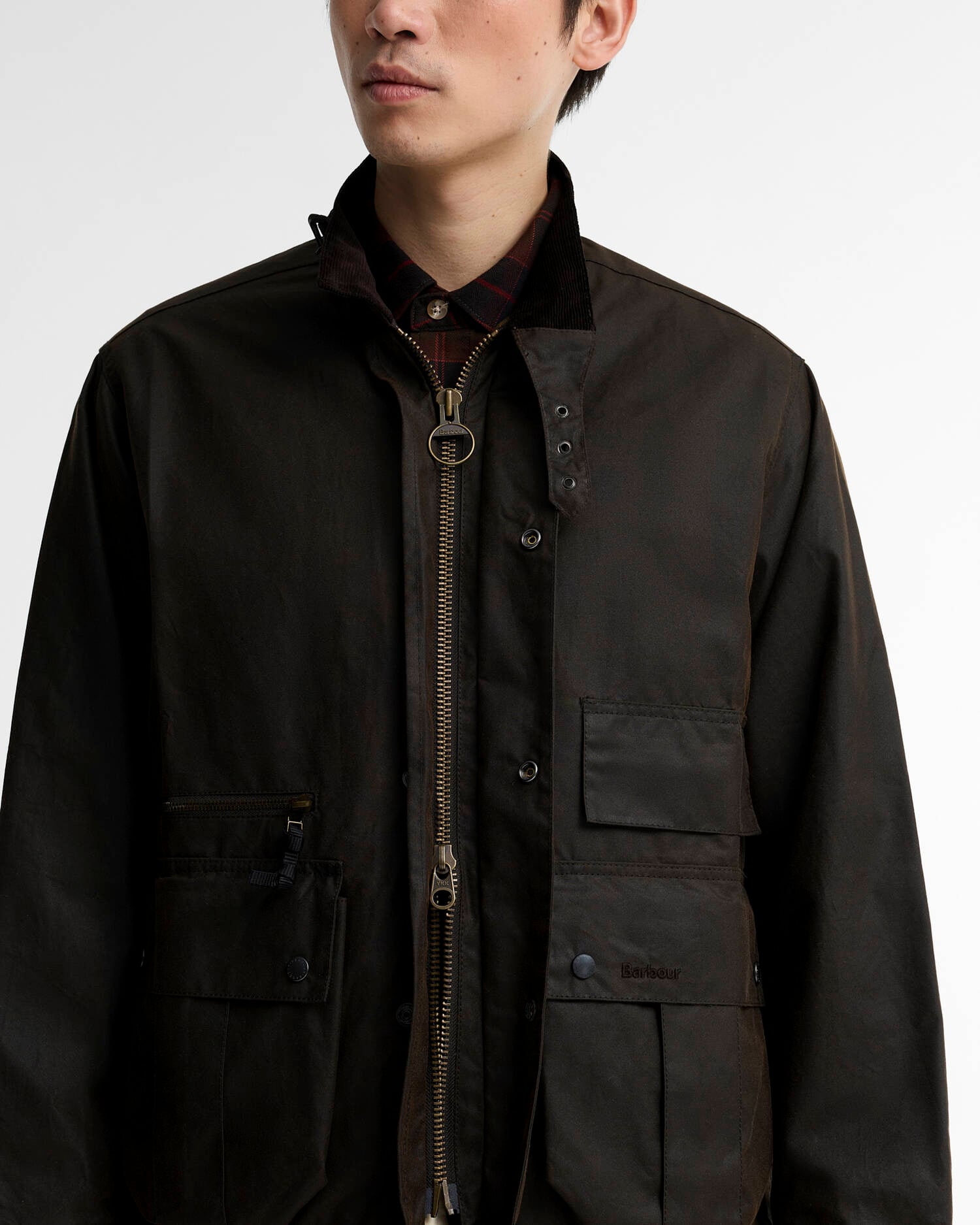 Barbour Wachsjacke Modified Ursula Dark Brown image number 3