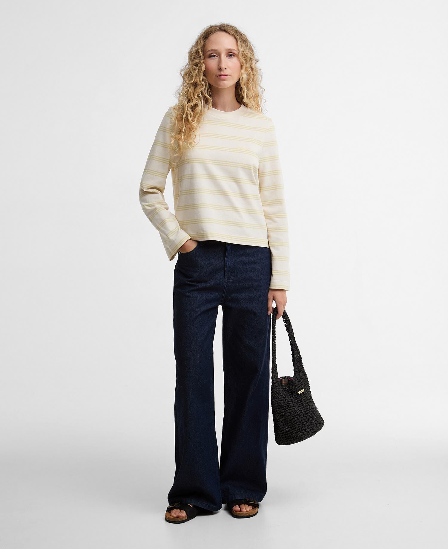 Dartmoor Striped Long-Sleeved T-Shirt Original Ecru/Soured Citrus Stripe