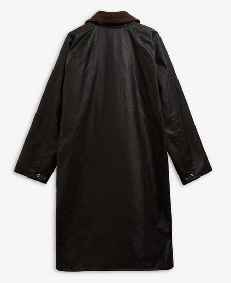 Barbour x A.P.C. Sugarlump Bedale Long Waxed Jacket Dark Sage