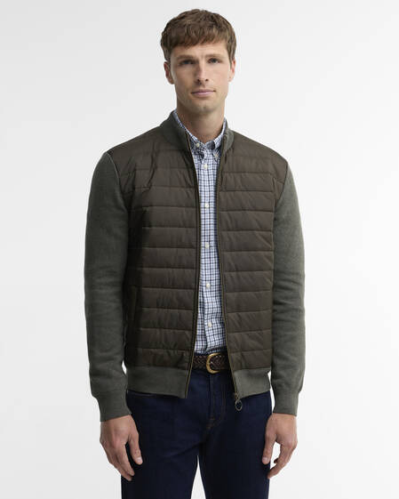 Essential Carn Quilted Jumper Olive