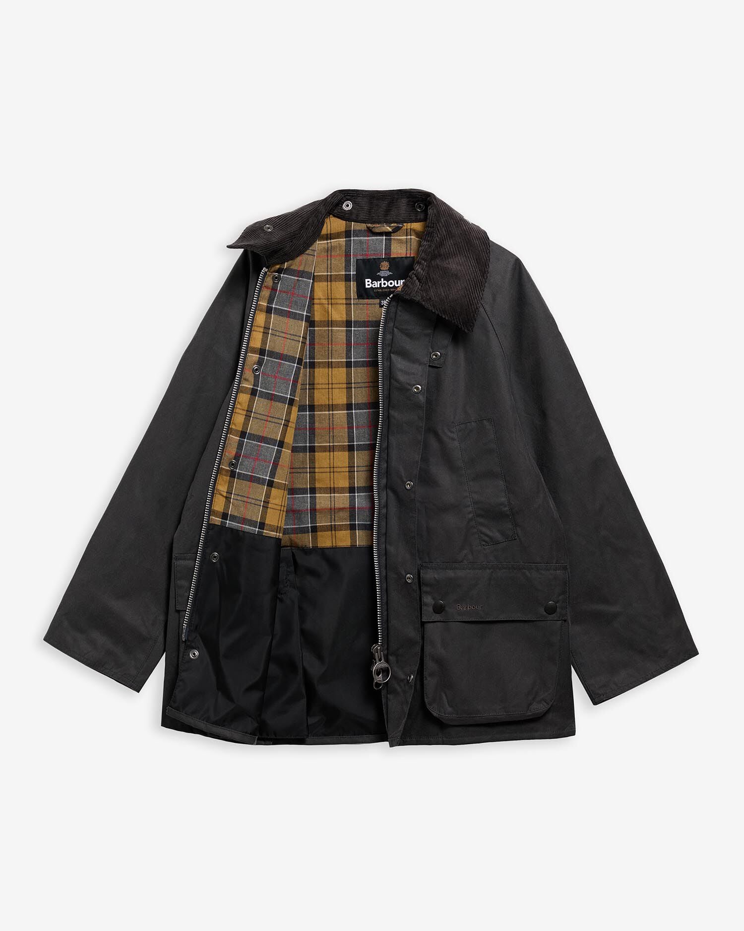 Oversized Bedale Waxed Jacket Classic Grey