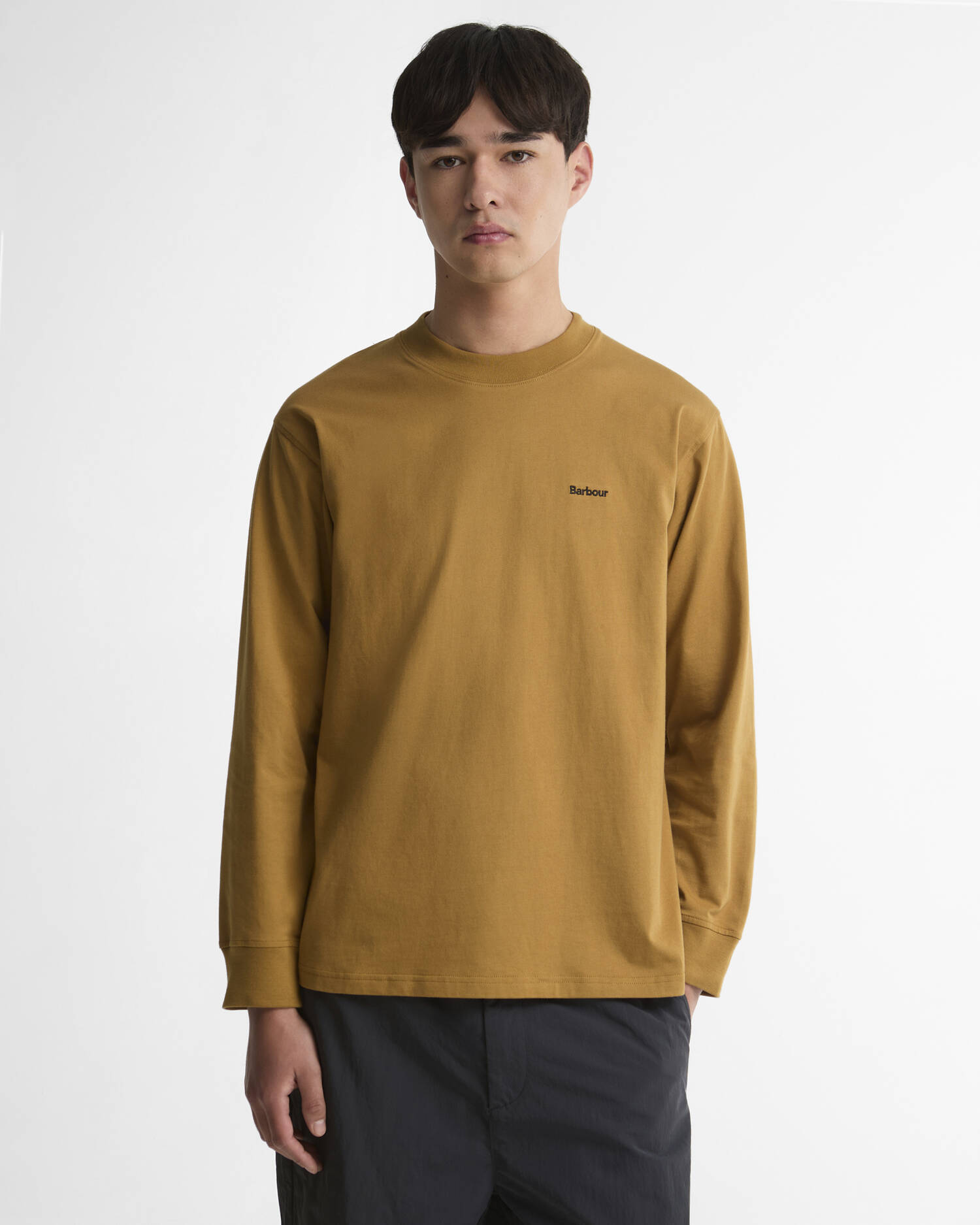 Logo Oversized Long-Sleeved T-Shirt Cumin image number 0