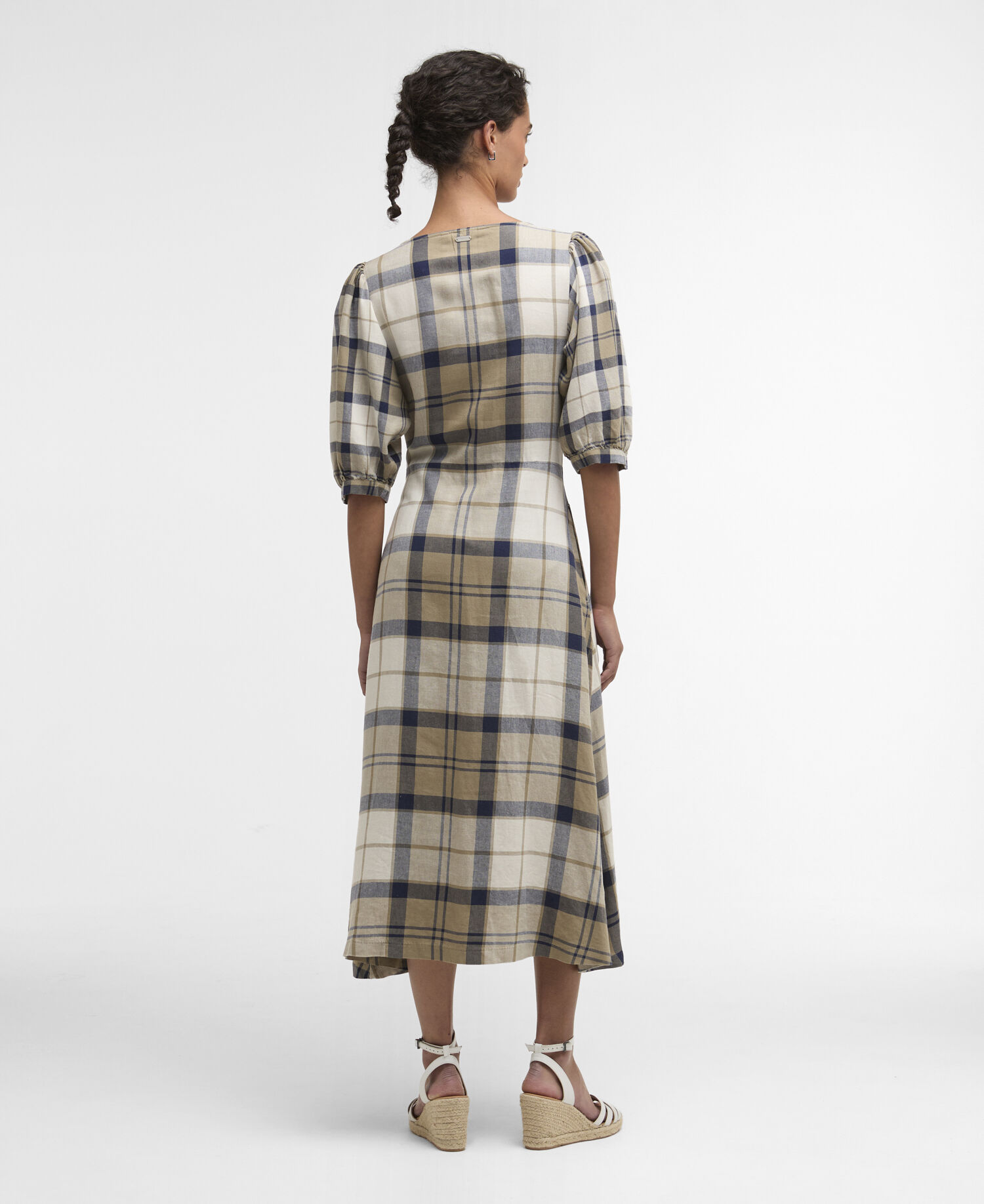 Ballina Midi Dress Dress Navy Tartan