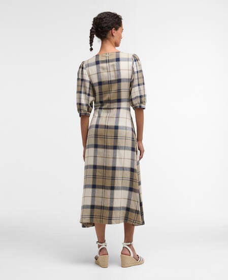 Ballina Midi Dress Dress Navy Tartan