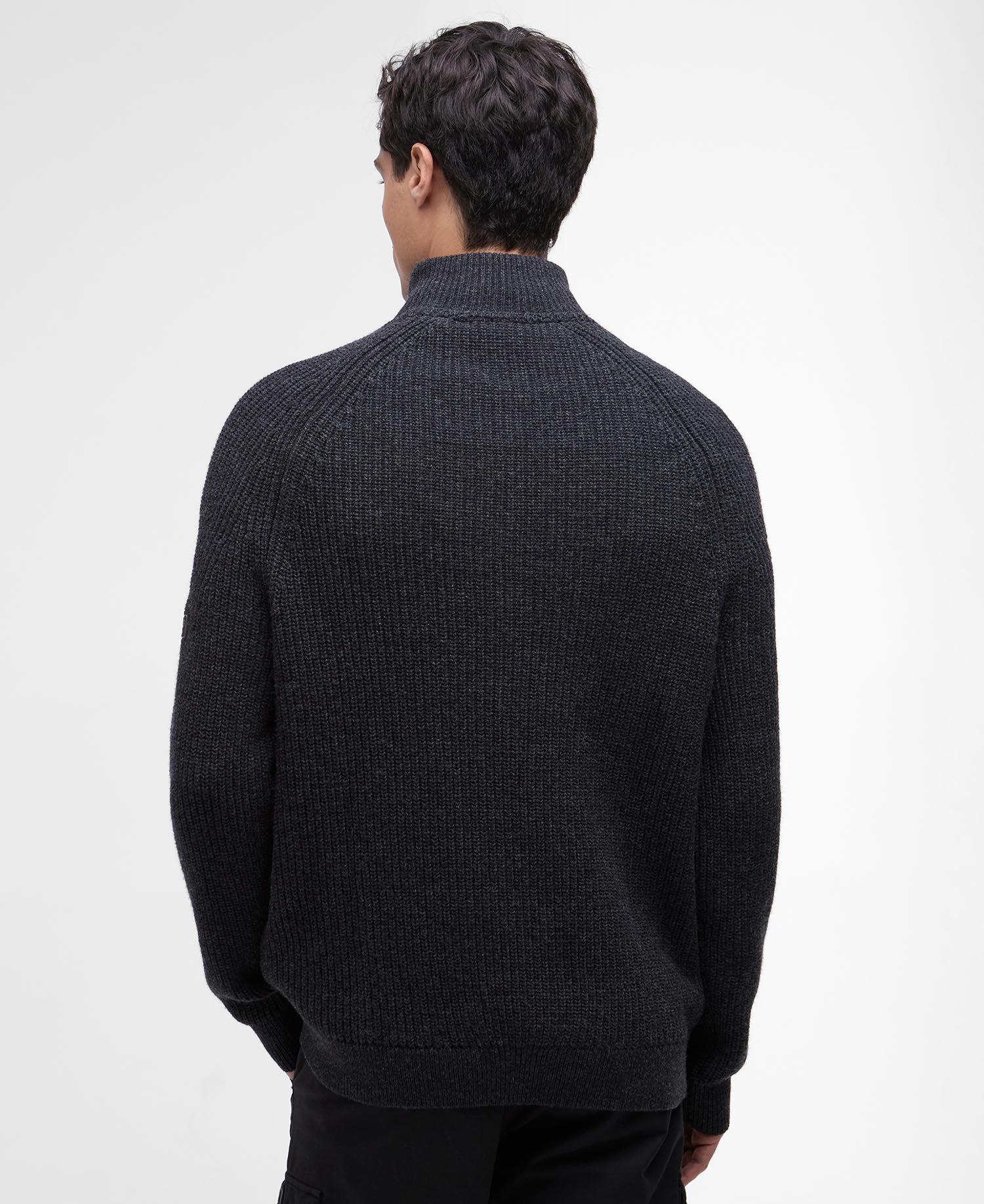 Maglione Chester con zip corta Charcoal Marl