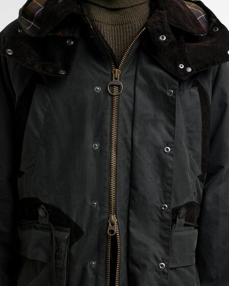 Barbour x Norbit Long Waxed Jacket Navy
