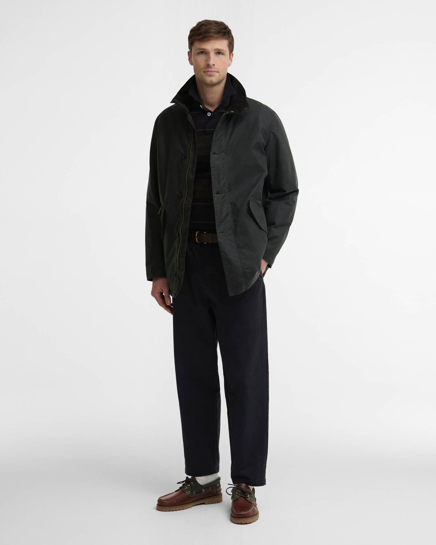Modern Powell Waxed Jacket Sage image number 1