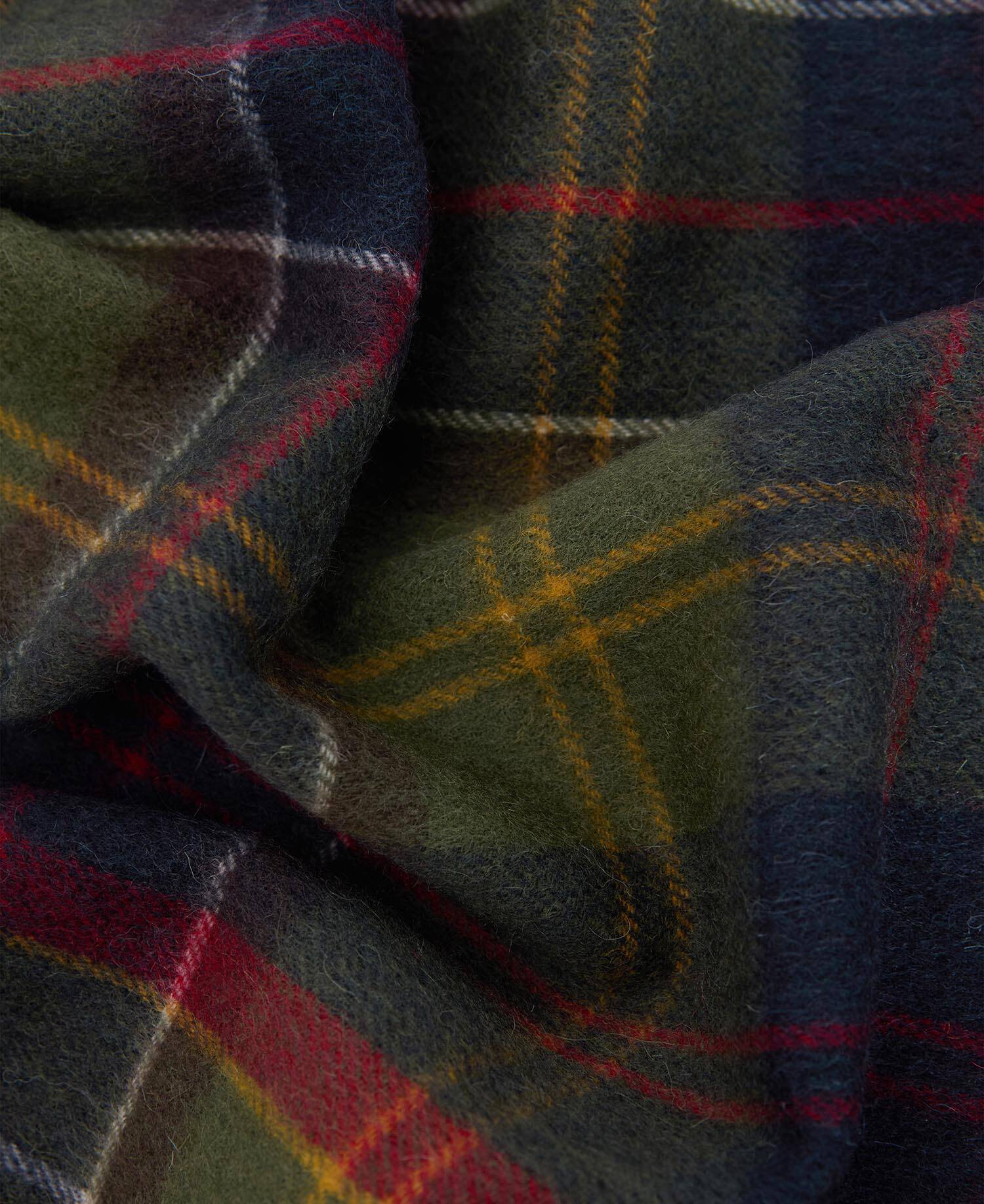 Sciarpa Brack in lana e tartan con finitura patchwork Red Classic Tartan image number 2