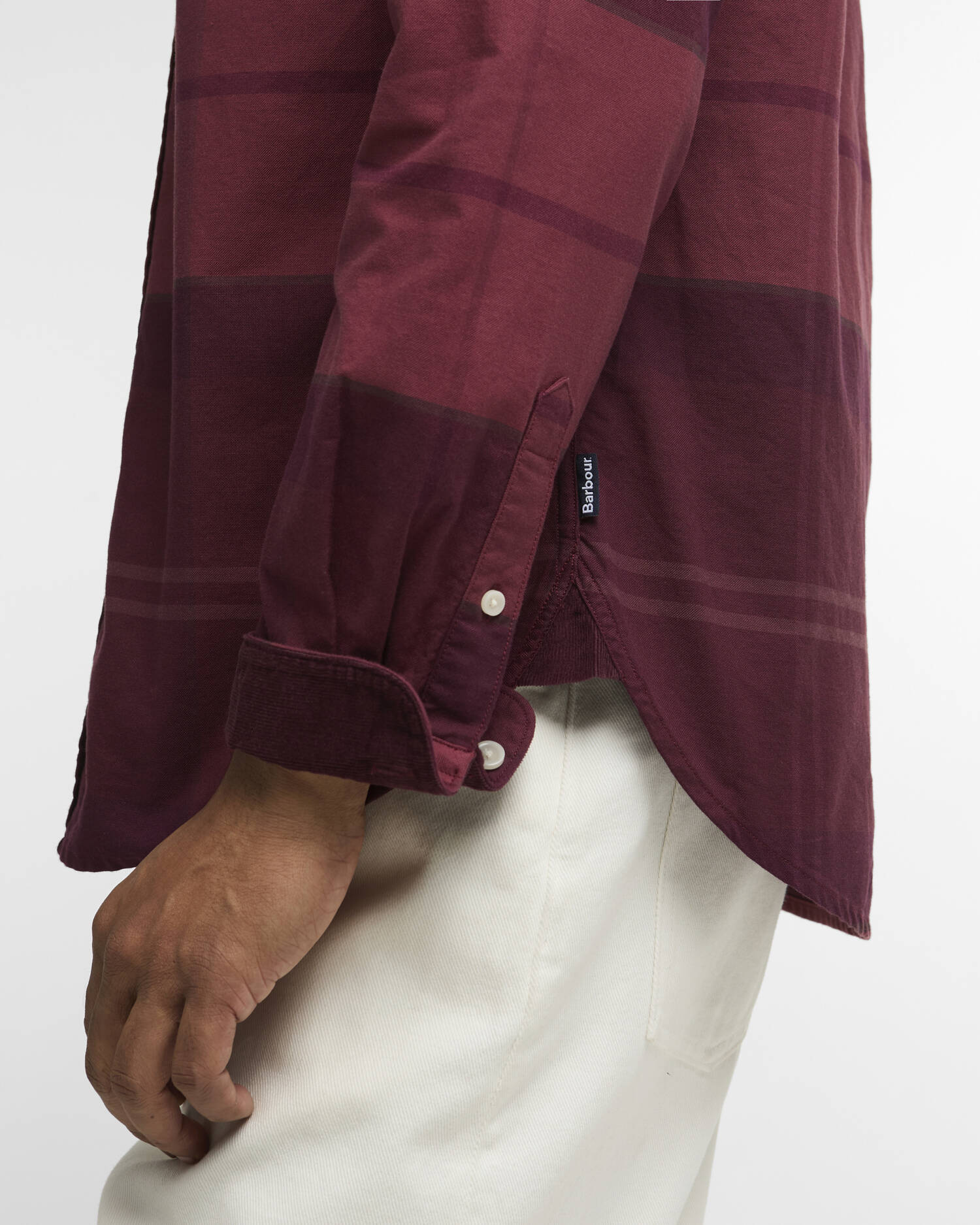 Mineral Tartan Dunoon Authentic-Fit Shirt Crimson Heather image number 4