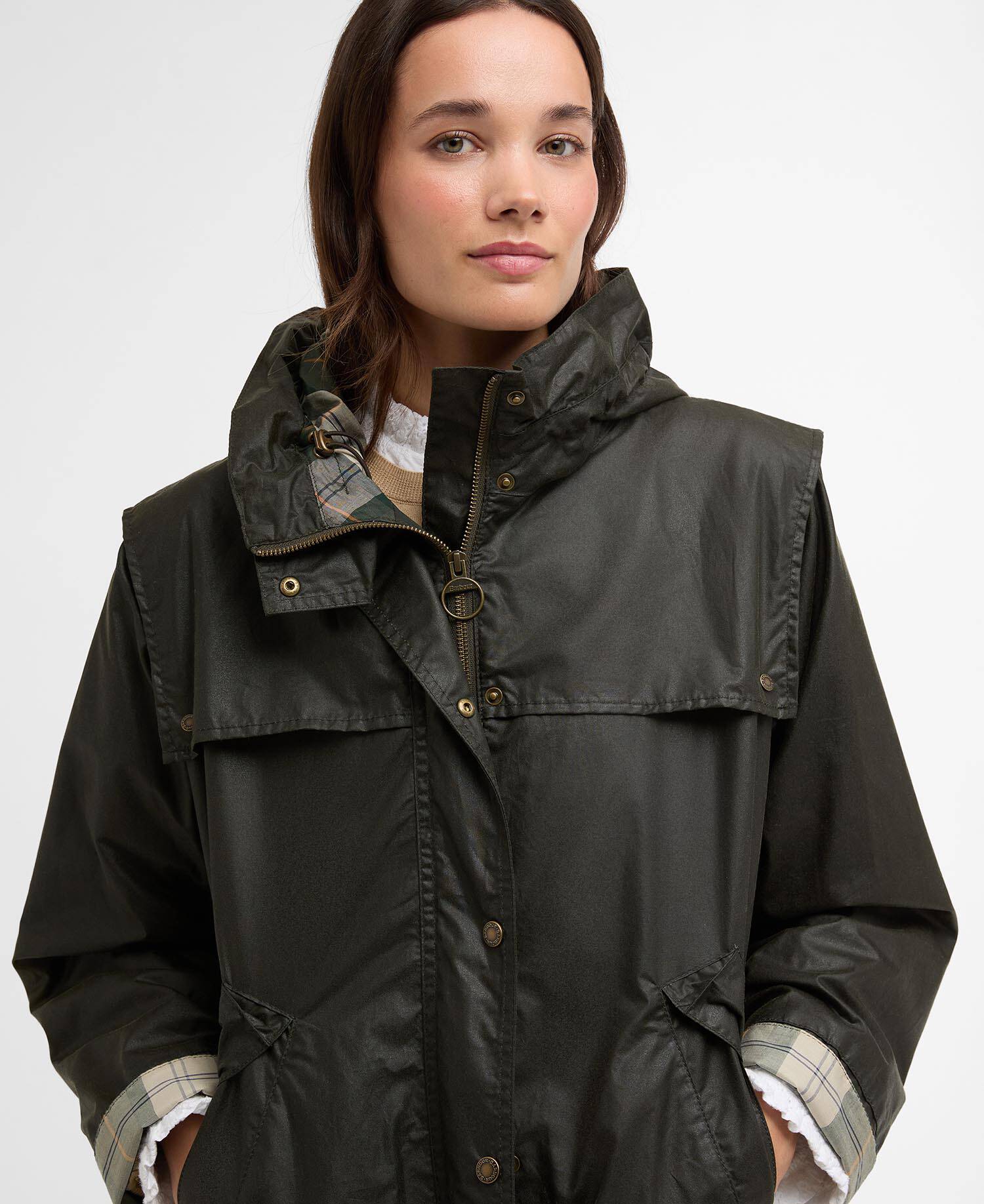 Wachsjacke Ornella Archive Olive/Ancient image number 3