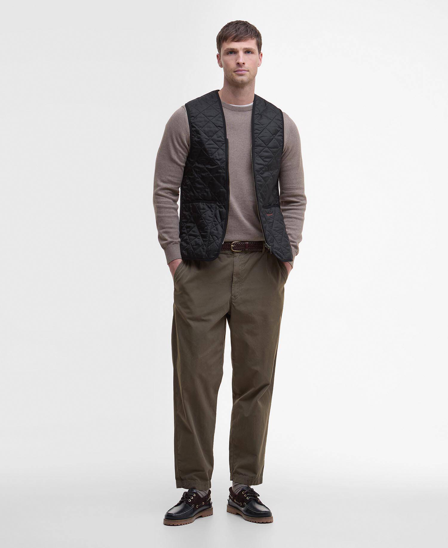 Quilted Zip-In Liner Black-Modern image number 1