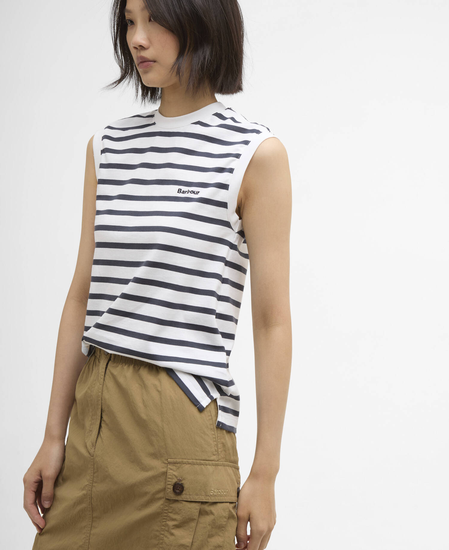 Debbie Striped Sleeveless Top India Ink Stripe image number 3
