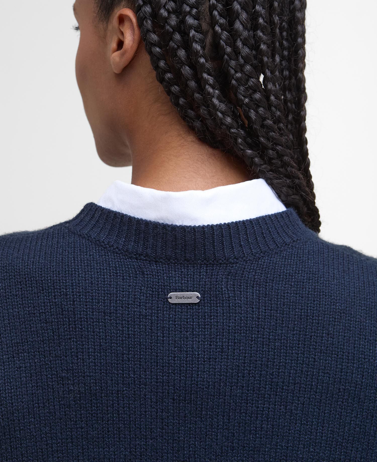 Woodhouse Wool-Cashmere Crew Neck Jumper Navy