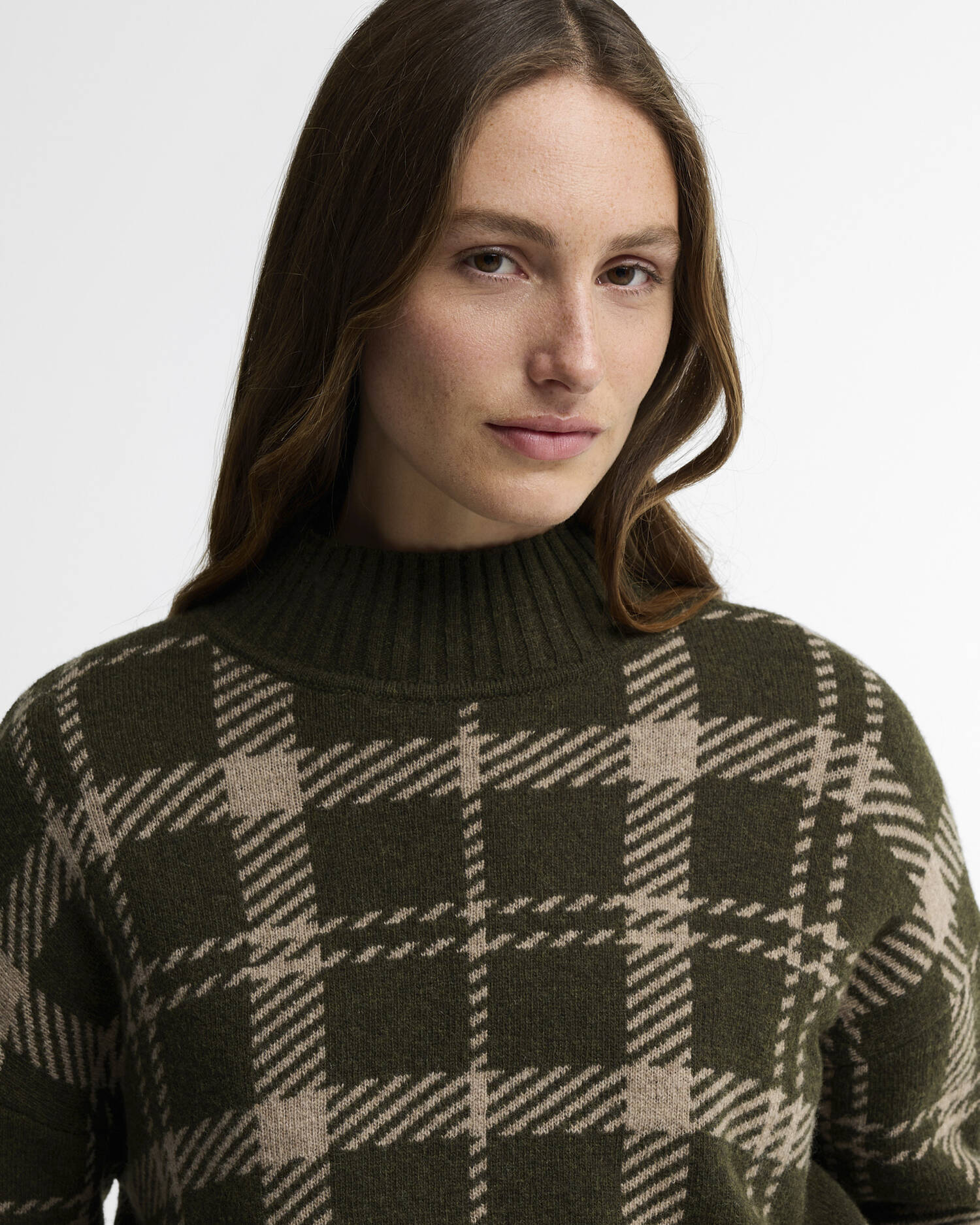 Maglione Delilah in lana a tartan Olive Multi image number 3