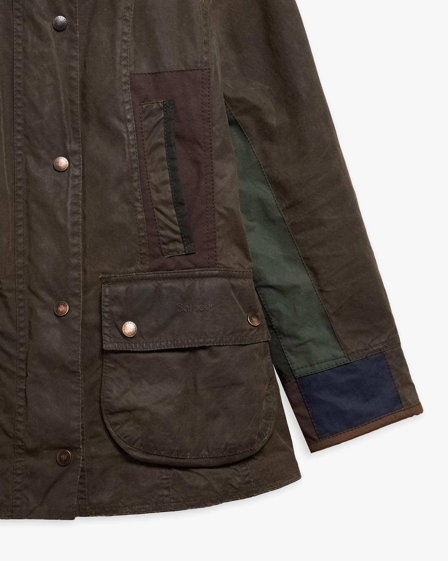 Barbour Re-loved Women's Beadnell Waxed Jacket - Size 8 Olive image number 2