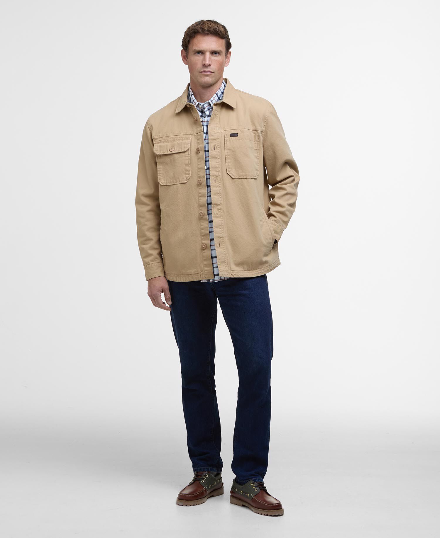 Lingfield Canvas Overshirt Dark Stone