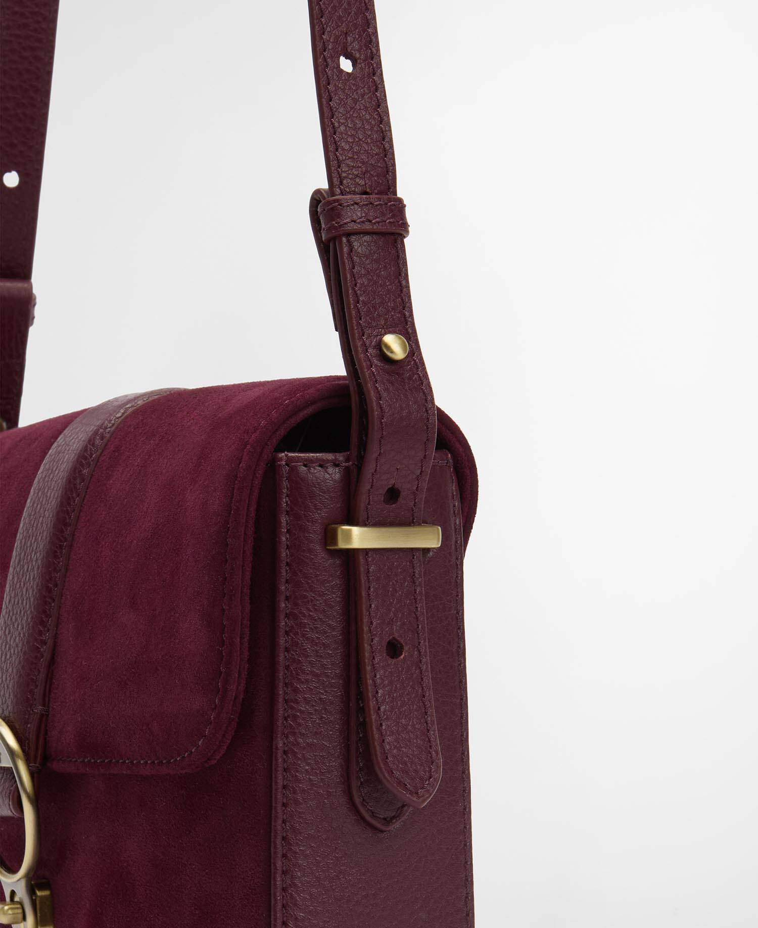 Wildledertasche Rosa Crossbody Burgundy image number 4