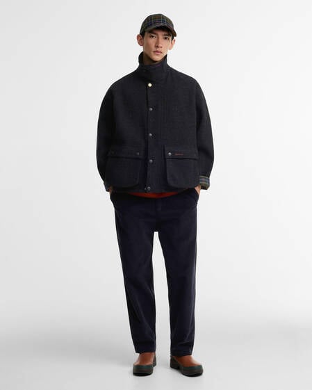 Paul Smith Loves Barbour Transport Wool Jacket Charcoal