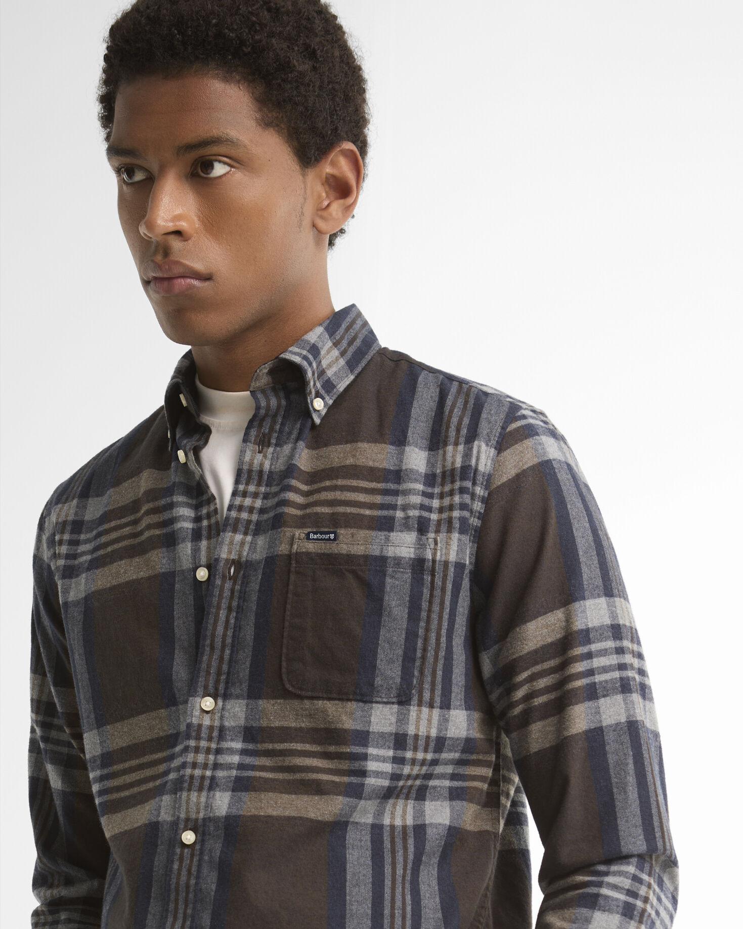 Dovedale Tailored Long-Sleeved Shirt Dark Sand