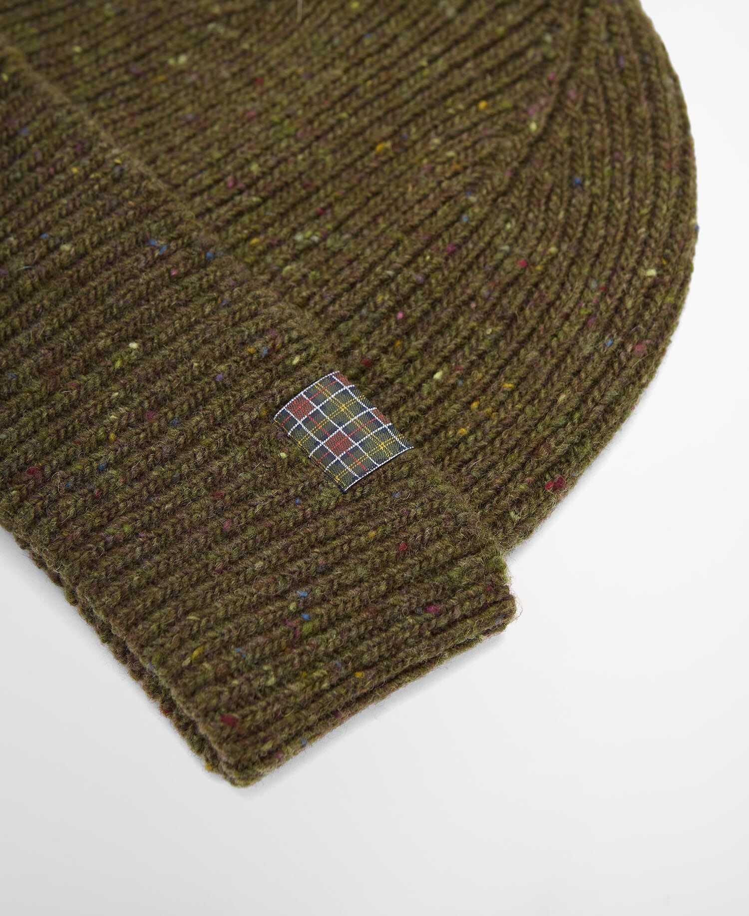 Barbour Beanie Scottish Donegal Tweed Olive