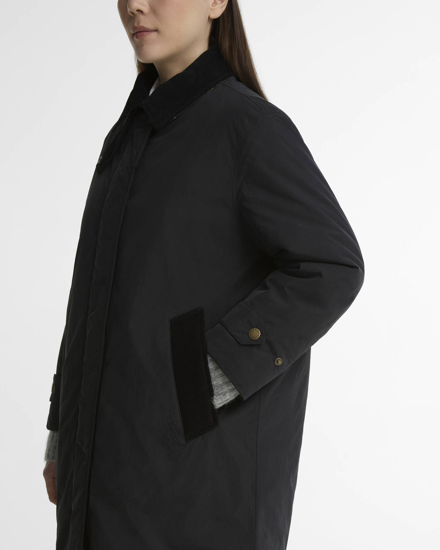 Barbour Car Coat Annette Black/Classic image number 5