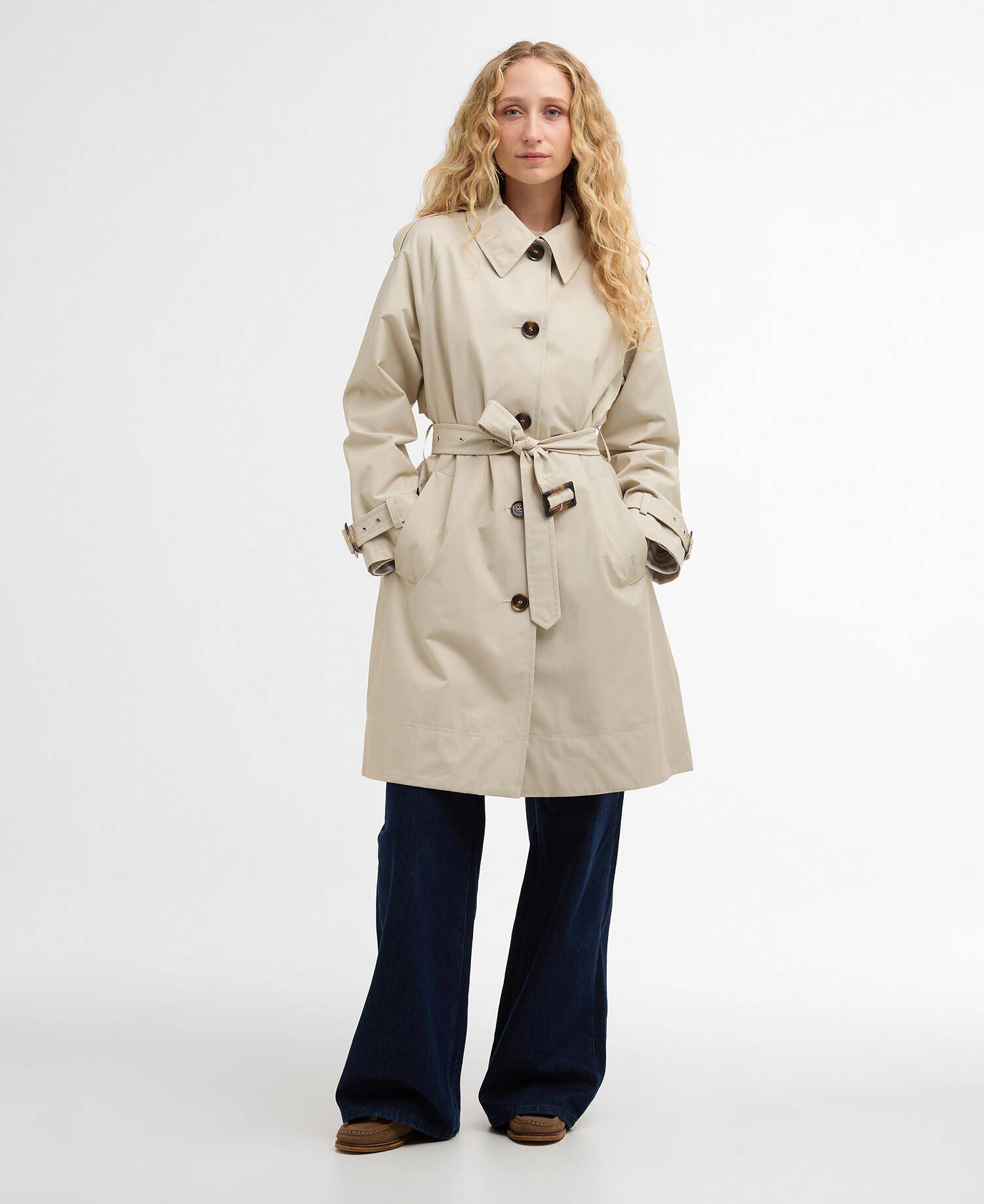 Trenchcoat Maia Showerproof Mist / Dress Navy Tartan image number 1