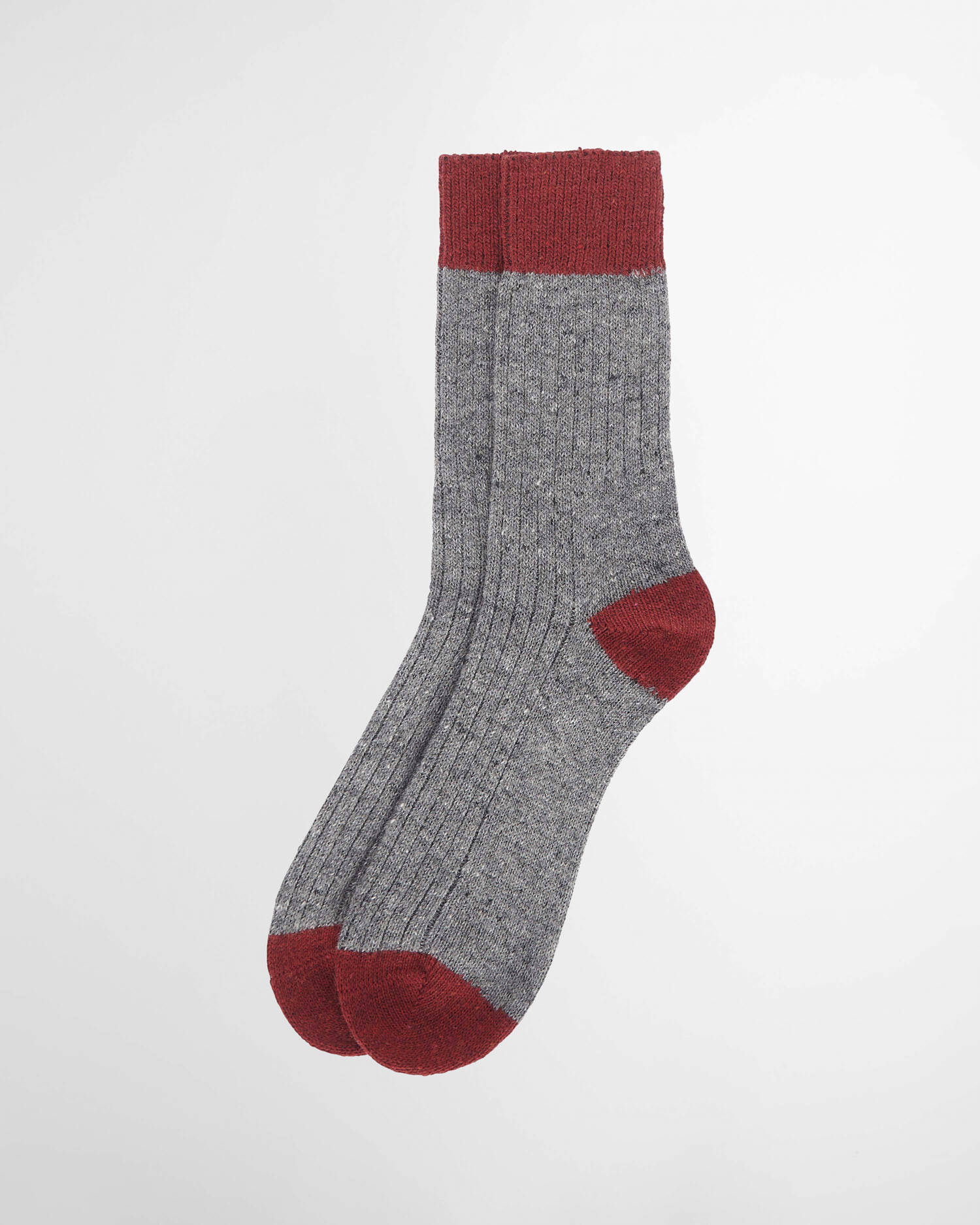 Houghton Socks Mid Grey-Red image number 0