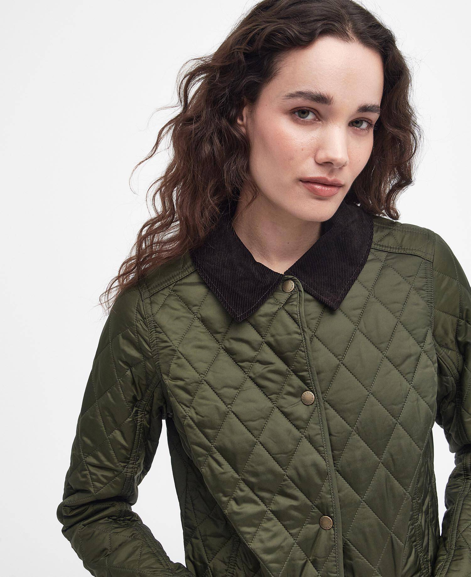 Beadnell Polarquilt Jacket Olive image number 4