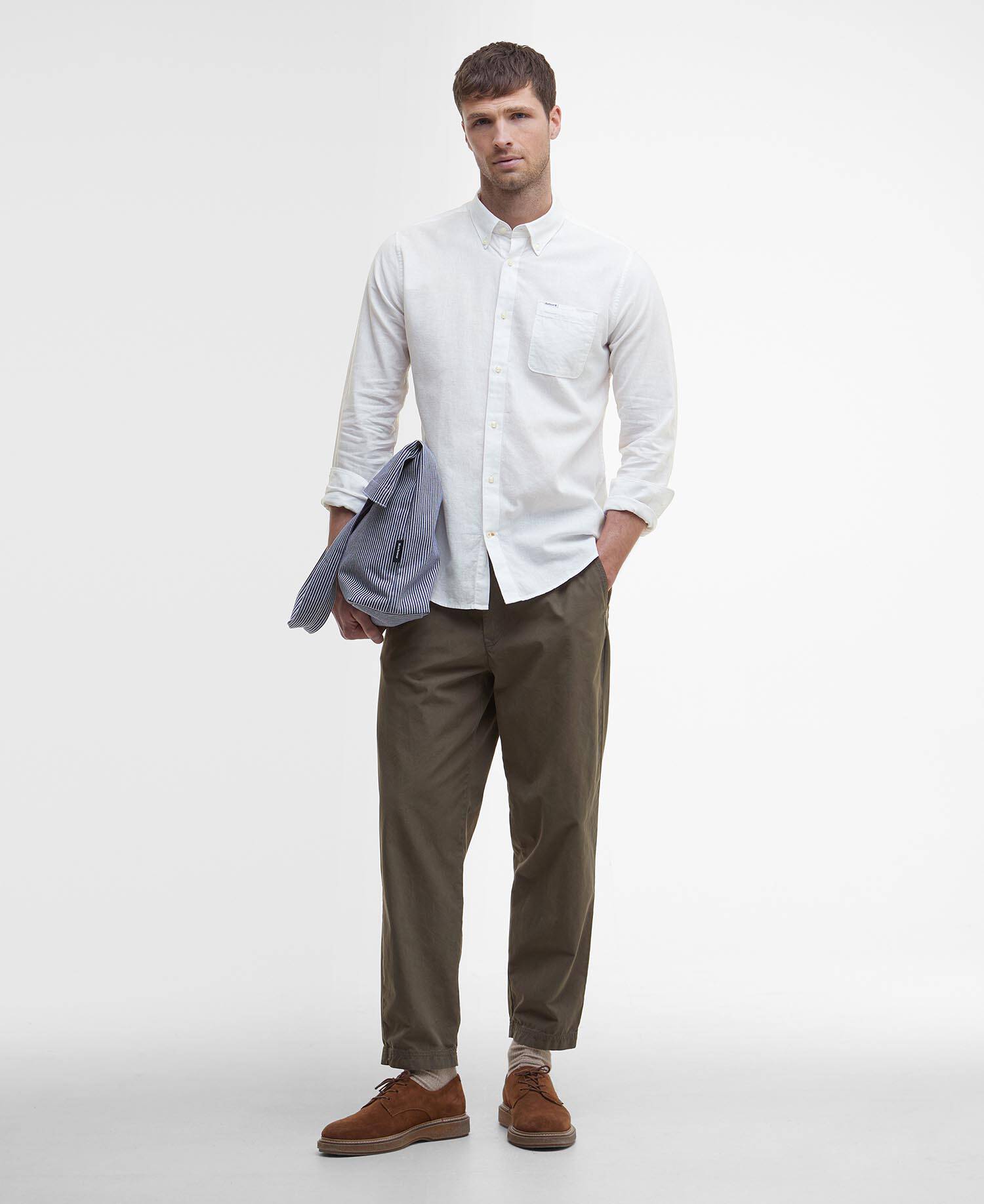 Nelson Tailored Long-Sleeved Shirt Classic White image number 1