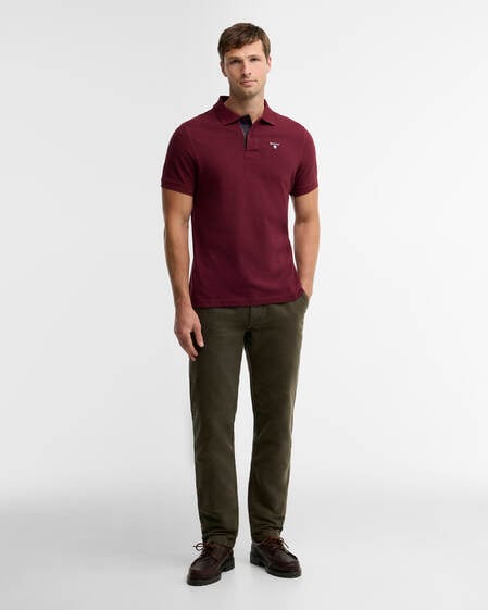 Tartan Pique Polo Shirt Ruby