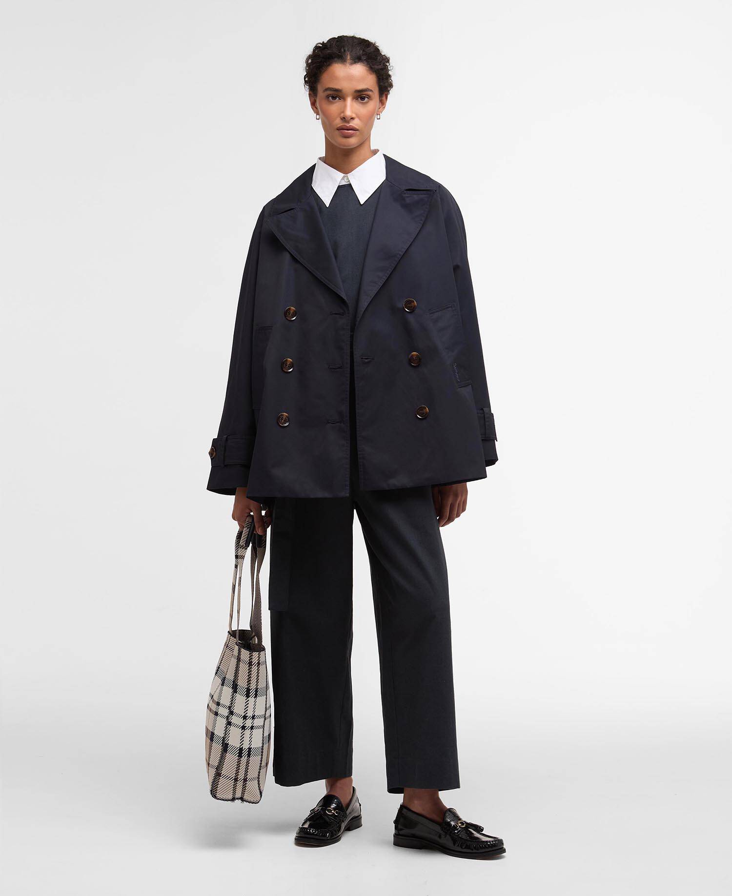 Maisy Showerproof Jacket Dark Navy / Dress Navy Tartan image number 1
