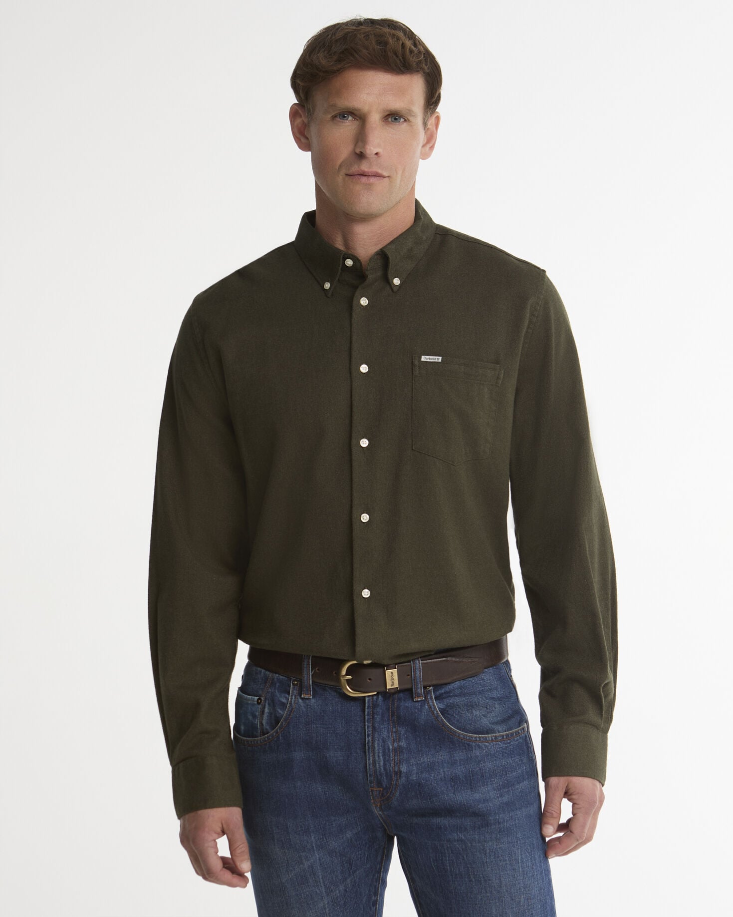 Barbour Hemd Sparrowhill Regular Fit Olive