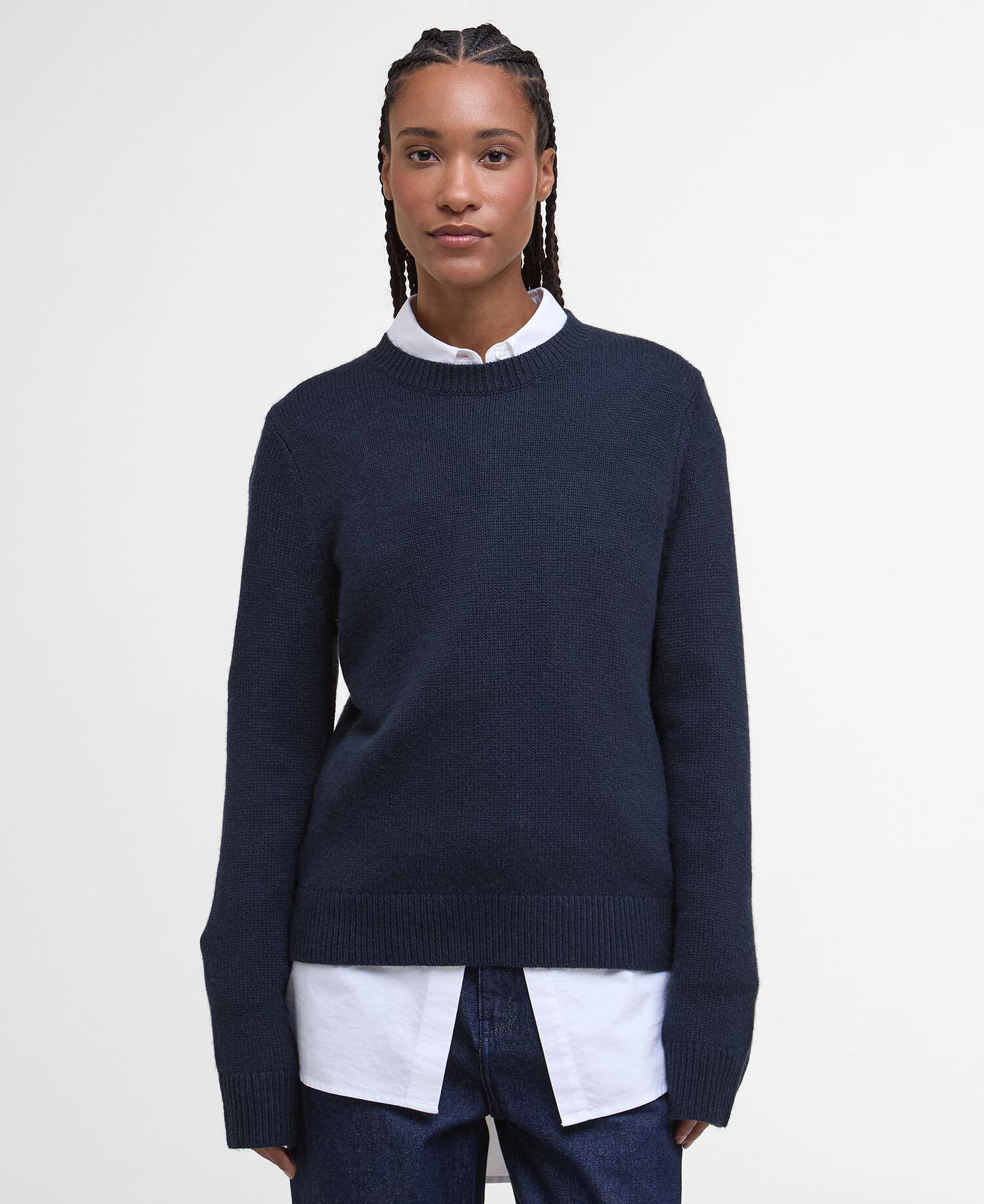 Woodhouse Wool-Cashmere Crew Neck Jumper Navy image number 0