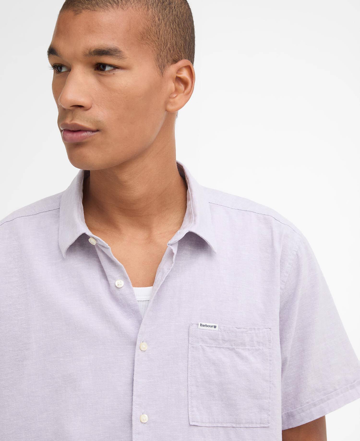 Nelson Regular Short-Sleeved Shirt Heather Mist image number 3