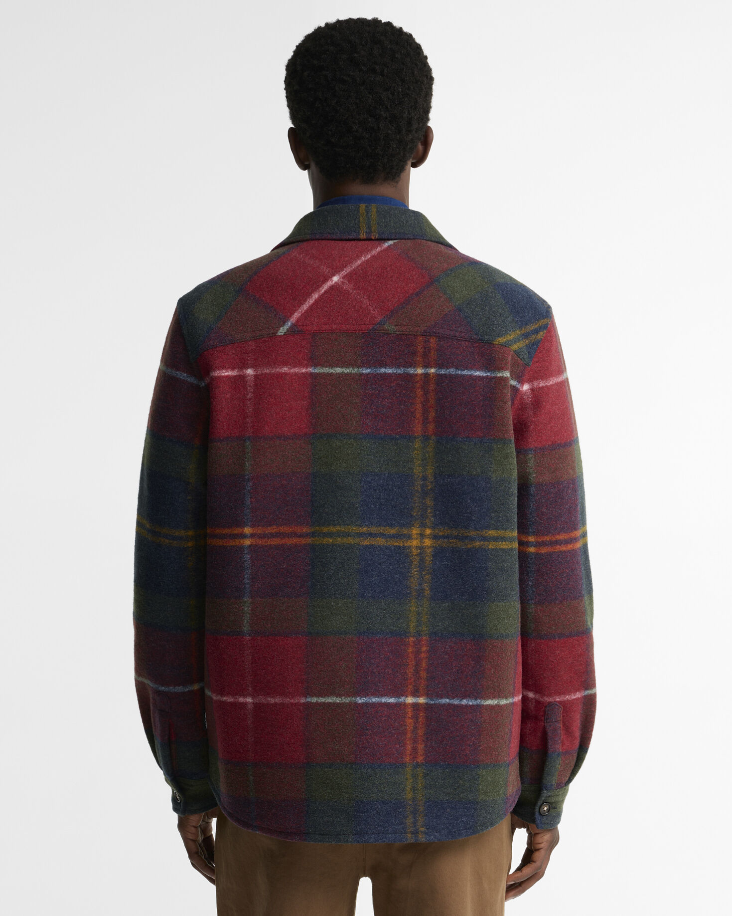 Woodlane Brushed Check Overshirt Winterberry Tartan