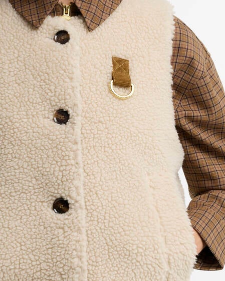 Bowes Fleece Gilet Ecru