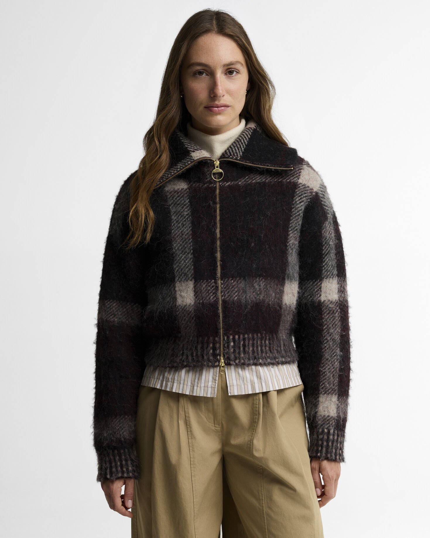 Barbour Cardigan Carville Zip-Up Multi