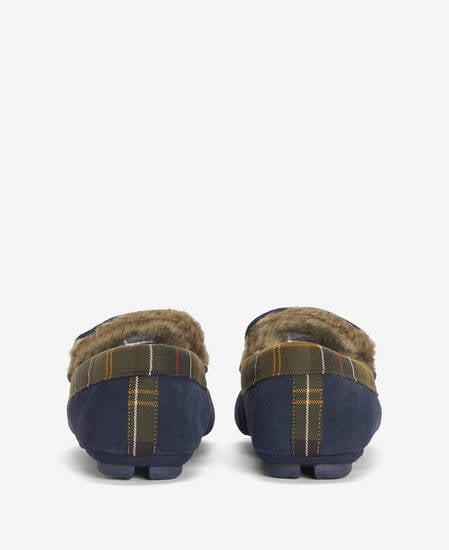 Monty Slippers Navy Suede