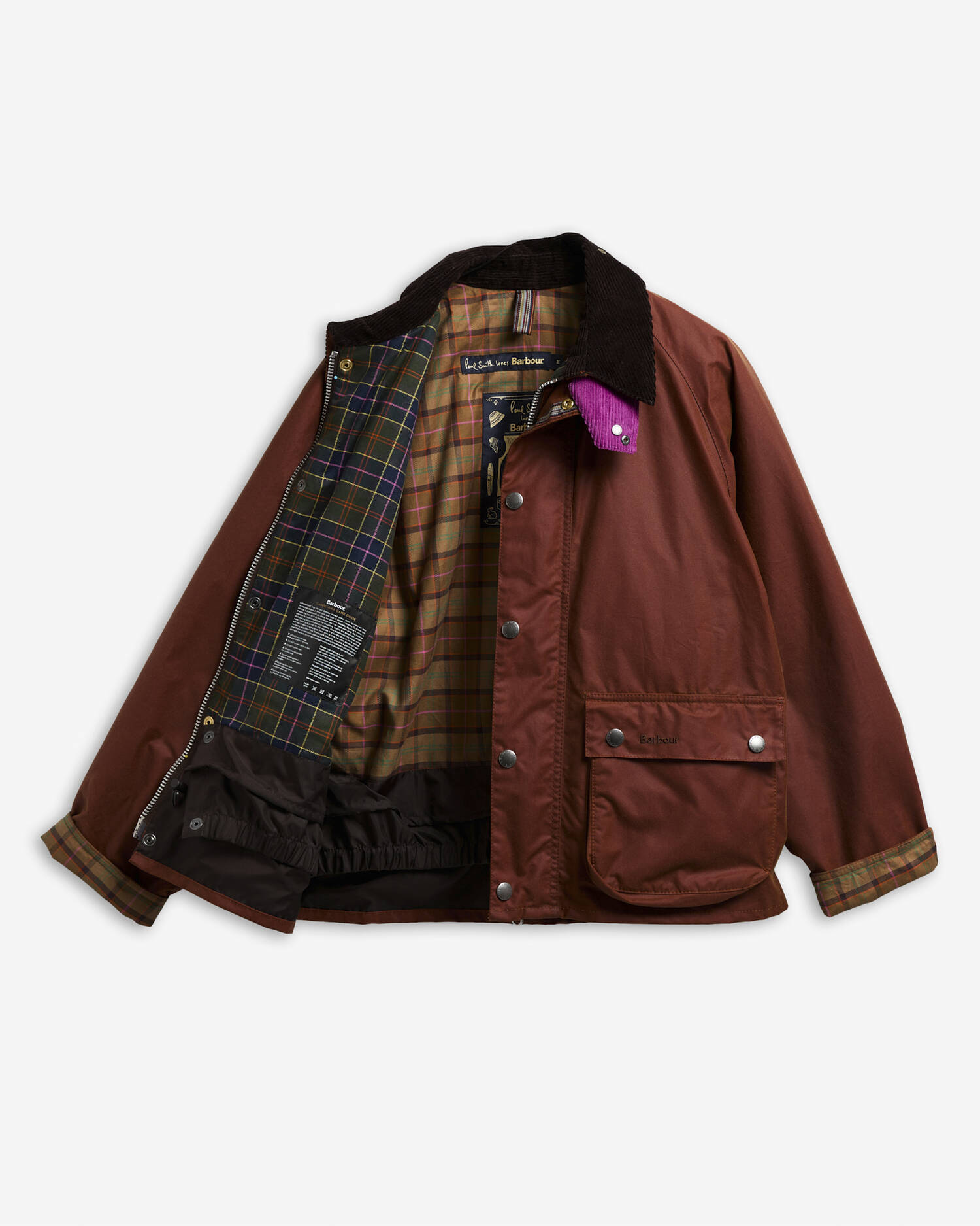 Paul Smith Loves Barbour Key Transport Waxed Jacket Russet image number 6