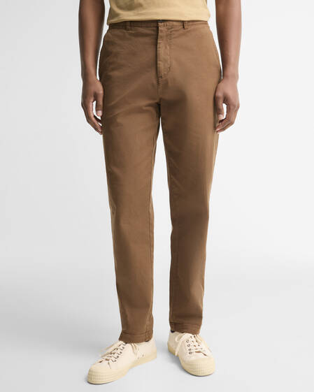 Hose Washed Stretch Tailored Dark Sand