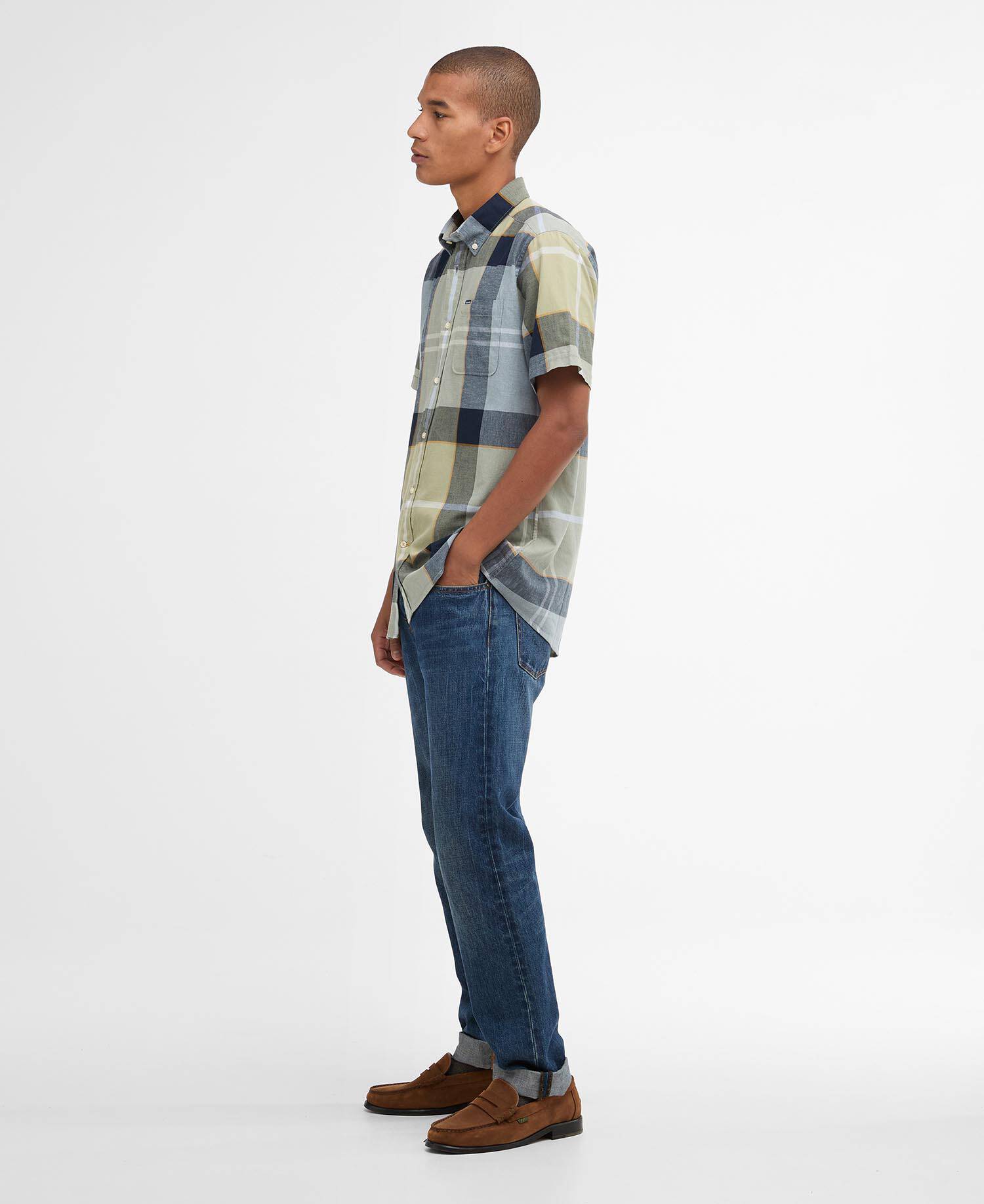 Doughill Tailored Short-Sleeved Shirt Highland Loch Tartan image number 1