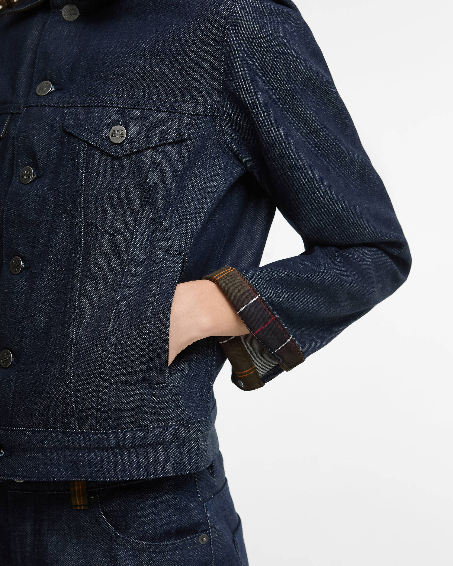 Barbour x A.P.C. Dion Denim Jacket Denim image number 4