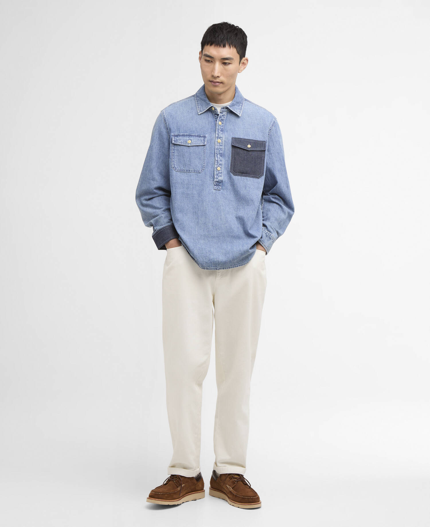 Chopper Denim Shirt Washed Indigo image number 1