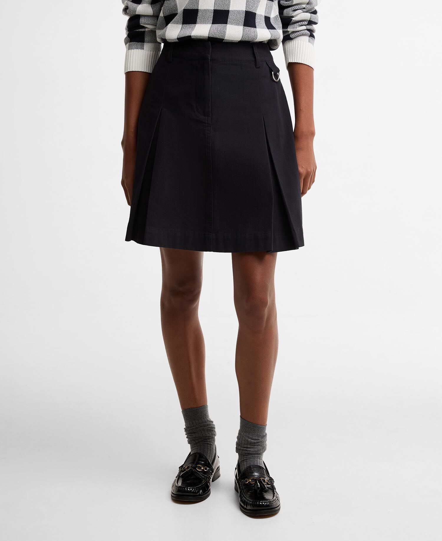 Aylesby Pleated Mini Skirt Dark Navy