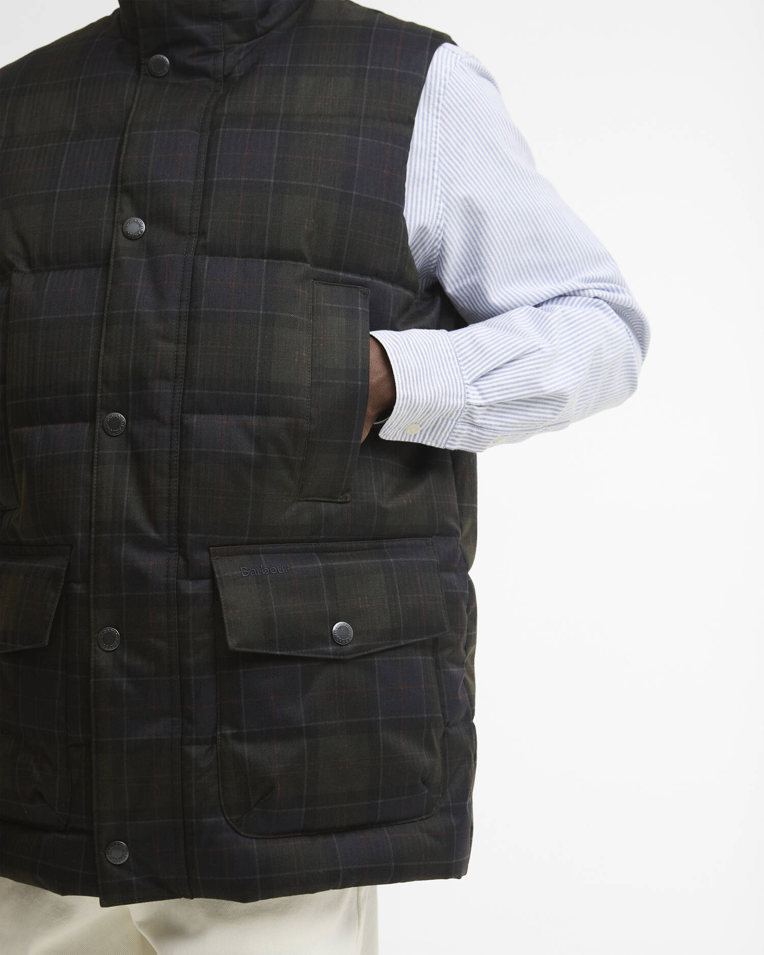 Lonnen Tartan Puffer Gilet Shadow Classic Tartan image number 3