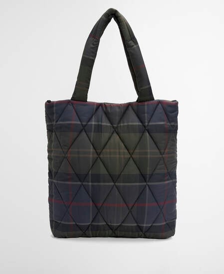 Barbour Tote Bag Tartan Arlene Quilted Shadow Classic Tartan